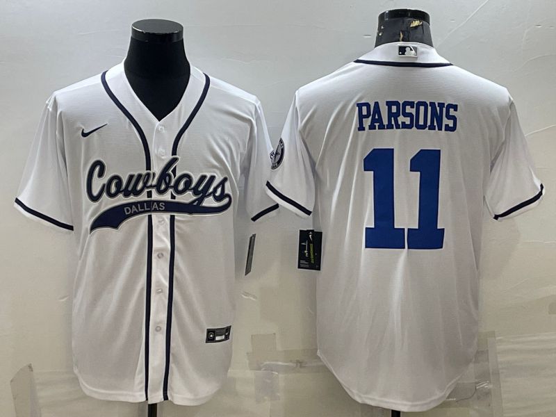 Men Dallas Cowboys #11 Parsons White Nike Co branded NFL Jerseys->dallas cowboys->NFL Jersey
